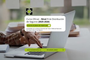 ¡ABIERTO EL PLAZO DE MATRÍCULA! Curso Oficial – Nivel 1 de Distribución de Seguros (2025‐2026)